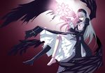  azuma_reiharu gothic_lolita hairband lolita_fashion rozen_maiden solo suigintou white_hair wings 