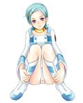  boots eureka eureka_seven eureka_seven_(series) panties pantyshot pantyshot_(sitting) sitting solo underwear white_footwear yumeno_naka 