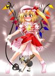  artist_request blonde_hair flandre_scarlet kirisame_marisa multiple_girls socks tearing_clothes torn_clothes touhou wings 