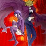  1girl lowres melty_blood miniskirt purple_hair sion_eltnam_atlasia skirt thighhighs tsukihime wallachia zettai_ryouiki 