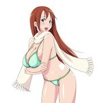  amami_amayu bikini blue_eyes breasts huge_breasts original scarf solo swimsuit 