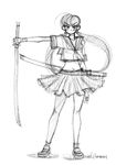  greyscale mike156 monochrome oneechanbara saki_(oneechanbara) school_uniform solo sword weapon 