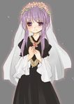  artist_request chikage_(sister_princess) flower purple_hair sister_princess solo tears veil 