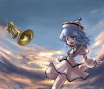  hat instrument inuinu_(project_october) merlin_prismriver sky solo touhou trumpet 