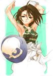  androgynous brown_hair camouflage camouflage_tank_top justice_gakuen kazama_akira lowres morii_shizuki reverse_trap shiritsu_justice_gakuen short_hair solo tank_top tomboy 