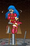  bdsm blue_hair bondage bound breast_bondage breasts fire_emblem fire_emblem:_monshou_no_nazo frogtie gag gagged high_heels large_breasts nose_hook pain plug_gag rape sheeda shibari shibari_over_clothes shoes solo tears thighhighs tkaiko torture wooden_horse 