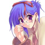  acolyte duplicate glasses lowres morii_shizuki purple_hair ragnarok_online ribbon solo 