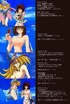  black_magician_girl blonde_hair blue_eyes blush boots breasts brown_hair duel lingerie mazaki_anzu nipples nude panties photoshop topless translation_request yuu-gi-ou 