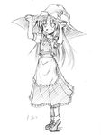  :d aozora_market greyscale hand_on_headwear hat kirisame_marisa lowres monochrome open_mouth smile solo tiptoes touhou witch_hat 