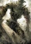  artist_request battle club colossus epic gaius male_focus running scabbard shadow_of_the_colossus sheath surcoat sword wander weapon 