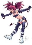  artist_request black_gloves black_legwear bracelet breasts cleavage clenched_hands demon_girl demon_tail demon_wings disgaea elbow_gloves etna full_body gloves jewelry leaning_forward looking_at_viewer makai_senki_disgaea outstretched_arms red_eyes red_hair simple_background small_breasts solo spiked_hair spread_arms tail thighhighs twintails white_background wings 
