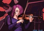  ending gouketsuji_ichizoku groove_on_fight instrument musician otogiri_remi purple_hair screencap solo violin 