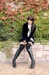  boots cosplay high_heels kipi-san photo real_life shoes solo thighhighs 
