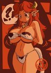  animal_print bell bell_collar bikini blue_eyes breasts collar cow_girl cow_print curvy earrings horns huge_breasts jewelry long_hair luigi64 malon md5_mismatch midriff pointy_ears solo swimsuit tail the_legend_of_zelda the_legend_of_zelda:_ocarina_of_time 