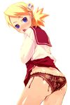  ass chinchickrin chocolate chocolate_on_ass food_as_clothes panties sasamori_karin school_uniform serafuku skirt solo to_heart_2 underwear 