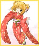  azuma_yuki blonde_hair japanese_clothes kimono original solo 