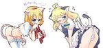  alice_margatroid alternate_costume animal_ears blonde_hair cat_ears enmaided garter_belt kemonomimi_mode kirisame_marisa lingerie maid multiple_girls panties raina sketch tail thighhighs touhou underwear 