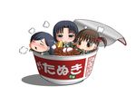  blush breath chibi chopsticks cup cup_ramen food fukuzawa_yumi in_container in_cup in_food katwu_(gensou_ninja_yashiki) maria-sama_ga_miteru minigirl mizuno_youko multiple_girls noodles ogasawara_sachiko ramen 