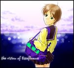  artist_request copyright_name green_eyes kanzaki_hitomi school_uniform short_hair solo tenkuu_no_escaflowne 