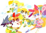  banned_artist blonde_hair blossom_(ppg) bubbles_(ppg) buttercup_(ppg) colorful dual_persona mintchoco_(mmn2) multiple_girls powerpuff_girls powerpuff_girls_z skirt 