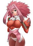  aerial_rave animal_ears aqua_eyes bodysuit breasts bunny_ears covered_nipples gloves large_breasts multicolored_hair navel panties panties_over_pantyhose pantyhose pink_hair red_hair seraphita_(xenogears) skin_tight solo underwear xenogears 