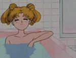  ^_^ alternate_hairstyle animated animated_gif bathing bathroom bathtub bishoujo_senshi_sailor_moon blonde_hair double_bun double_buns eyes_closed gif lowres nude smile tsukino_usagi water 
