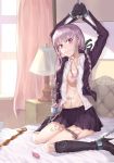  bondage dangan-ronpa heels kirigiri_kyouko nipples no_bra open_shirt tagme vibrator 