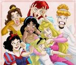  alice_in_wonderland ariel aurora belle cinderella disney funny headlock jasmine pose princess sleeping_beauty snow_white 