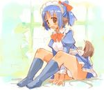  animal_ears dog_ears dog_tail maid okome_rice original solo tail 