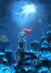  anthro fish hi_res humanoid mammal marine shyren temmie_(undertale) undertale underwater undyne video_games water 