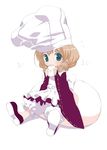  baozi chef_hat drill_hair eating food hat mibu_natsuki minigirl original solo toque_blanche 