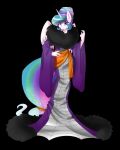  2018 anthro anthrofied clothing costume dress equine eyeshadow female friendship_is_magic hair hair_bun horn lipstick makeup mammal my_little_pony princess_celestia_(mlp) purple_eyes purple_eyeshadow purple_lipstick solo spiderweber winged_unicorn wings 