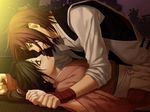  1boy 1girl couple hakuouki_shinsengumi_kitan harada_sanosuke harada_sanosuke_(hakuouki) yukimura_chizuru 