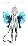  blue_eyes full_body gray_hair grey_hair headphones highres male male_focus solo usb utatane_piko vocaloid white_background ã£æ’â€ã£â€šâ³ ãƒ”ã‚³ 