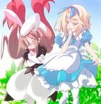  alice_(tales) alice_(tales_of_symphonia_kor) alice_(wonderland) alice_(wonderland)_(cosplay) alice_in_wonderland angry animal_ears apron bunny_ears cosplay crossover marta_lualdi rabbit_ears tales_of_(series) tales_of_symphonia tales_of_symphonia_knight_of_ratatosk white_rabbit 