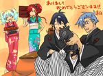  japanese_clothes kamina kimono kotatsu nia_teppelin simon table tengen_toppa_gurren-lagann tengen_toppa_gurren_lagann traditional yoko_littner yoko_ritona 