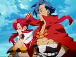  good_end kamina tengen_toppa_gurren-lagann tengen_toppa_gurren_lagann time_paradox yoko_littner yoko_ritona 