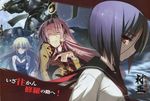  ashikaga_chachamaru ayane_ichijou blonde_hair blood full_metal_daemon_muramasa long_hair mecha ootori_kanae pink_hair purple_hair red_eyes short_hair 