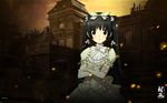  black_hair brown_eyes dress flowers full_metal_daemon_muramasa lolita_fashion long_hair ootori_hanae ribbons twintails 