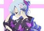  alternate_hairstyle henriette_mystere hoshino_sora japanese_clothes kimono purple_eyes silver_hair solo tantei_opera_milky_holmes 