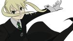  blonde_hair chanceandluck gloves green_eyes highres long_hair maka_albarn necktie solo soul_eater transparent_background twintails vector_trace 