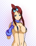  breasts cleavage flower fuuro_(pokemon) gym_leader highres nintendo pokemon red_hair sling_bikini swimsuit 