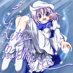  bloomers blue_eyes blush_stickers boots character_name hat lavender_hair letty_whiterock lowres mandara_misaki petticoat pink_hair short_hair solo touhou underwear 