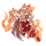  angry clenched_teeth fighting_stance fire fujiwara_no_mokou hands highres hogepper long_hair pants red_eyes short_sleeves silver_hair solo teeth touhou unbuttoned very_long_hair 