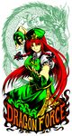  bad_id bad_pixiv_id braid china_dress chinese_clothes dragon dress eastern_dragon fingerless_gloves gloves green_eyes hat highres hijikawa_arashi hong_meiling long_hair red_hair solo touhou twin_braids 