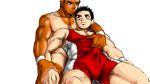  2boys bulge male male_focus male_only multiple_boys muscle nude tan tanline wrestler yaoi 