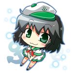  bad_id bad_pixiv_id black_hair chibi green_eyes hat murasa_minamitsu noai_nioshi sailor sailor_collar sailor_hat short_hair solo touhou 