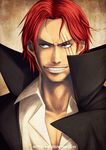  brown_eyes dated grin kei-suwabe male_focus one_piece red_hair scar shanks smile solo 