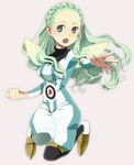  bad_id bad_pixiv_id blue_eyes forehead green_hair guel inazuma_eleven inazuma_eleven_(series) long_hair open_mouth pantyhose solo unabara_goumou_onzen_(pixiv8505) wings 