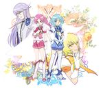  blonde_hair blue_eyes blue_hair boots cure_blossom cure_marine cure_moonlight cure_sunshine flower genderswap genderswap_(ftm) gloves hair_flower hair_ornament hanasaki_tsubomi heartcatch_precure! knee_boots komejiru_tatsunoshin kurumi_erika long_hair magical_boy multiple_boys myoudouin_itsuki pink_eyes pink_hair ponytail precure purple_eyes purple_hair ribbon short_hair skirt sword thigh_boots thighhighs tsukikage_yuri weapon white_gloves yellow_eyes 